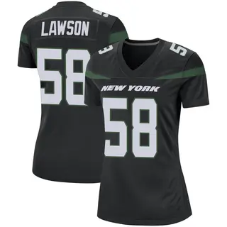 New York Jets Women's Carl Lawson Game Stealth Jersey - Black