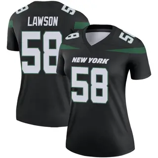New York Jets Women's Carl Lawson Legend Stealth Color Rush Jersey - Black