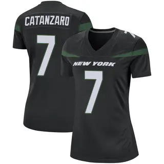 New York Jets Women's Chandler Catanzaro Game Stealth Jersey - Black