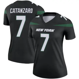 New York Jets Women's Chandler Catanzaro Legend Stealth Color Rush Jersey - Black