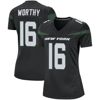 New York Jets Women's Chandler Worthy Game Stealth Jersey - Black