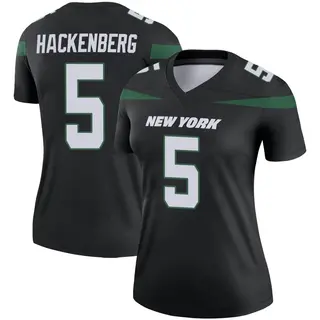 New York Jets Women's Christian Hackenberg Legend Stealth Color Rush Jersey - Black