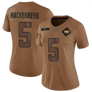 New York Jets Women's Christian Hackenberg Limited 2023 Salute To Service Jersey - Brown