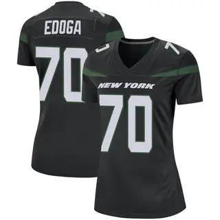 New York Jets Women's Chuma Edoga Game Stealth Jersey - Black