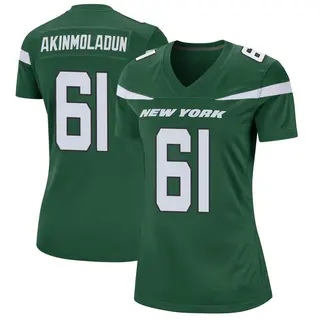 New York Jets Women's Freedom Akinmoladun Game Gotham Jersey - Green