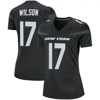 New York Jets Women's Garrett Wilson Game Stealth Jersey - Black