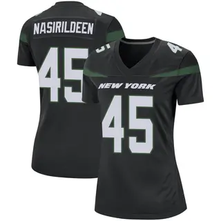 New York Jets Women's Hamsah Nasirildeen Game Stealth Jersey - Black