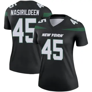 New York Jets Women's Hamsah Nasirildeen Legend Stealth Color Rush Jersey - Black