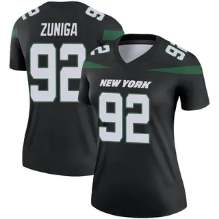 New York Jets Women's Jabari Zuniga Legend Stealth Color Rush Jersey - Black