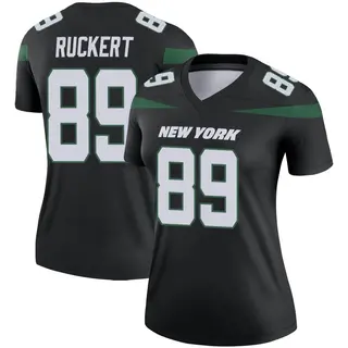New York Jets Women's Jeremy Ruckert Legend Stealth Color Rush Jersey - Black