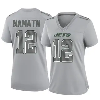 New York Jets Women's Joe Namath Game Atmosphere Fashion Jersey - Gray