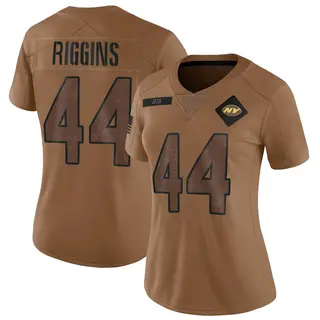 New York Jets Women's John Riggins Limited 2023 Salute To Service Jersey - Brown
