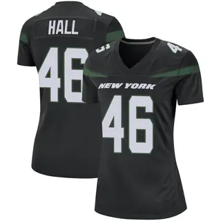 New York Jets Women's Maalik Hall Game Stealth Jersey - Black