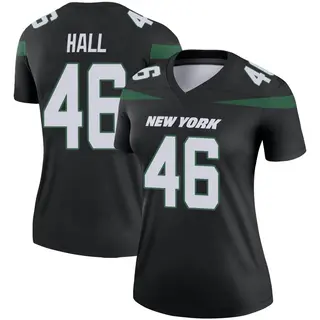 New York Jets Women's Maalik Hall Legend Stealth Color Rush Jersey - Black