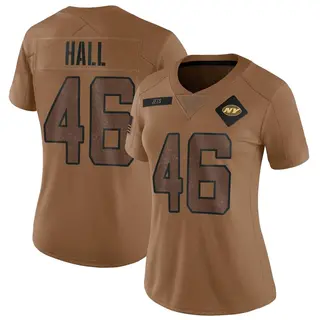 New York Jets Women's Maalik Hall Limited 2023 Salute To Service Jersey - Brown