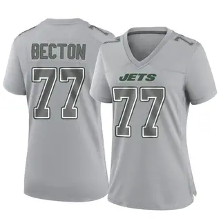 New York Jets Women's Mekhi Becton Game Atmosphere Fashion Jersey - Gray