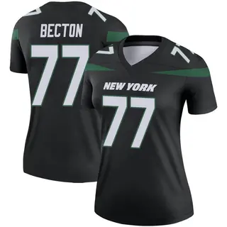 New York Jets Women's Mekhi Becton Legend Stealth Color Rush Jersey - Black