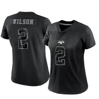 New York Jets Women's Zach Wilson Limited Reflective Jersey - Black