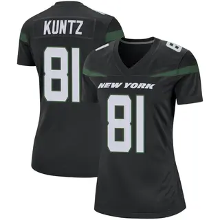 New York Jets Women's Zack Kuntz Game Stealth Jersey - Black