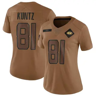 New York Jets Women's Zack Kuntz Limited 2023 Salute To Service Jersey - Brown