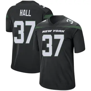 New York Jets Youth Bryce Hall Game Stealth Jersey - Black