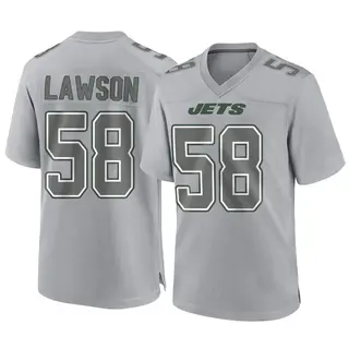 New York Jets Youth Carl Lawson Game Atmosphere Fashion Jersey - Gray