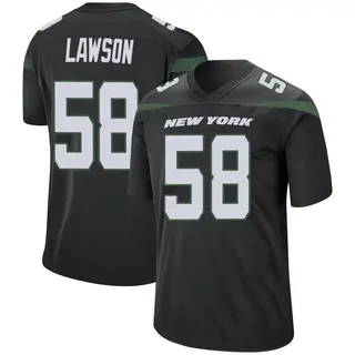 New York Jets Youth Carl Lawson Game Stealth Jersey - Black