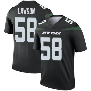 New York Jets Youth Carl Lawson Legend Stealth Color Rush Jersey - Black