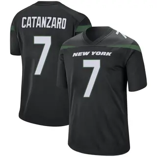New York Jets Youth Chandler Catanzaro Game Stealth Jersey - Black