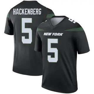 New York Jets Youth Christian Hackenberg Legend Stealth Color Rush Jersey - Black
