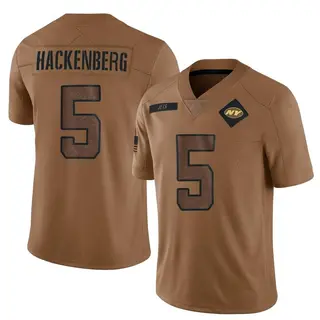 New York Jets Youth Christian Hackenberg Limited 2023 Salute To Service Jersey - Brown