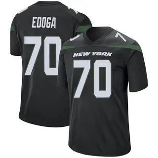 New York Jets Youth Chuma Edoga Game Stealth Jersey - Black