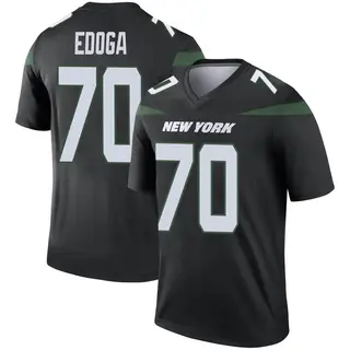 New York Jets Youth Chuma Edoga Legend Stealth Color Rush Jersey - Black