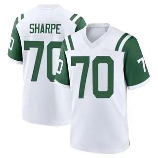 New York Jets Youth David Sharpe Game Classic Alternate Jersey - White