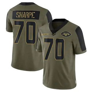 New York Jets Youth David Sharpe Limited 2021 Salute To Service Jersey - Olive