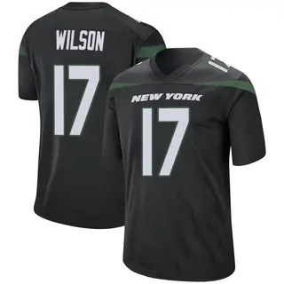 New York Jets Youth Garrett Wilson Game Stealth Jersey - Black