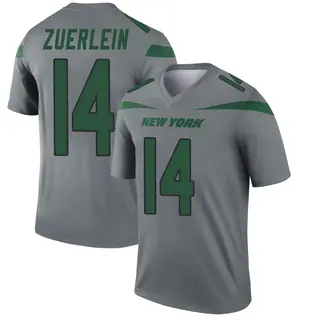 New York Jets Youth Greg Zuerlein Legend Inverted Jersey - Gray