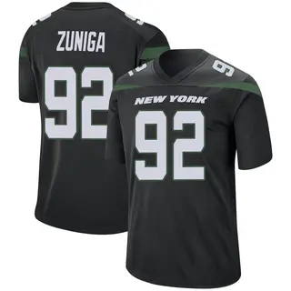 New York Jets Youth Jabari Zuniga Game Stealth Jersey - Black