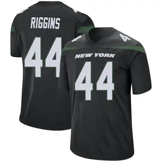New York Jets Youth John Riggins Game Stealth Jersey - Black