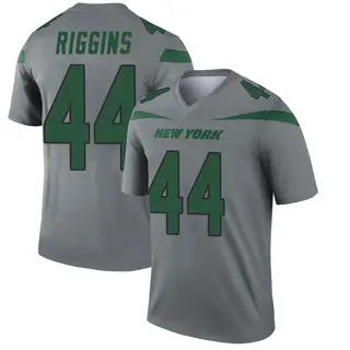 New York Jets Youth John Riggins Legend Inverted Jersey - Gray