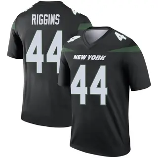 New York Jets Youth John Riggins Legend Stealth Color Rush Jersey - Black