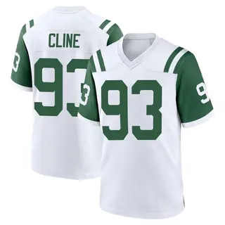 New York Jets Youth Kameron Cline Game Classic Alternate Jersey - White