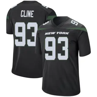 New York Jets Youth Kameron Cline Game Stealth Jersey - Black