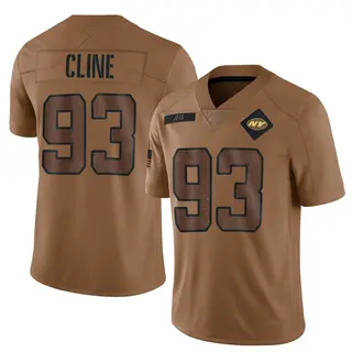New York Jets Youth Kameron Cline Limited 2023 Salute To Service Jersey - Brown
