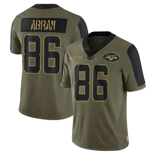 New York Jets Youth Keshunn Abram Limited 2021 Salute To Service Jersey - Olive