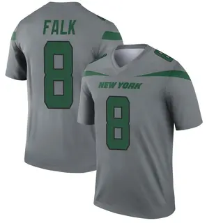 New York Jets Youth Luke Falk Legend Inverted Jersey - Gray