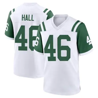 New York Jets Youth Maalik Hall Game Classic Alternate Jersey - White