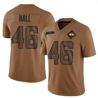New York Jets Youth Maalik Hall Limited 2023 Salute To Service Jersey - Brown