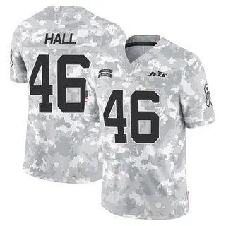 New York Jets Youth Maalik Hall Limited 2024 Salute to Service Jersey - Arctic Camo