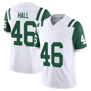 New York Jets Youth Maalik Hall Limited Classic Alternate Vapor F.U.S.E. Jersey - White
